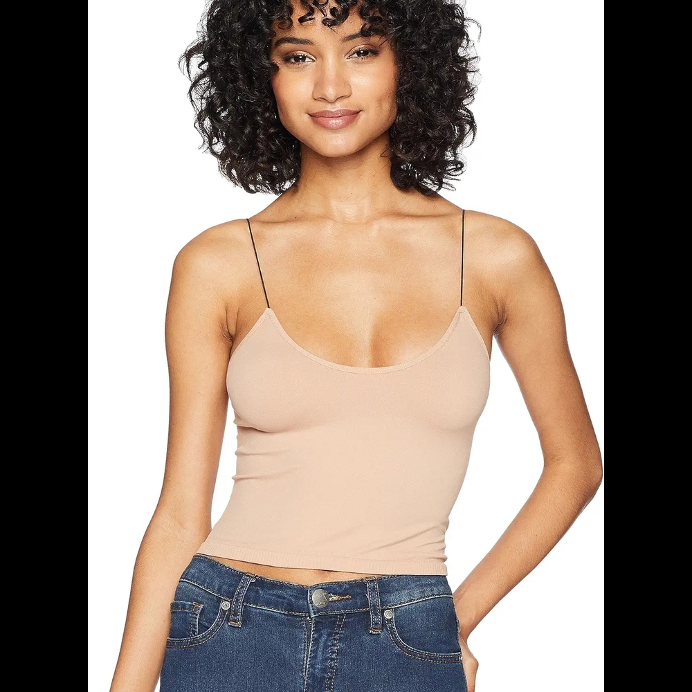 Free People Tan Fitted Crop Camisole New Without Tag